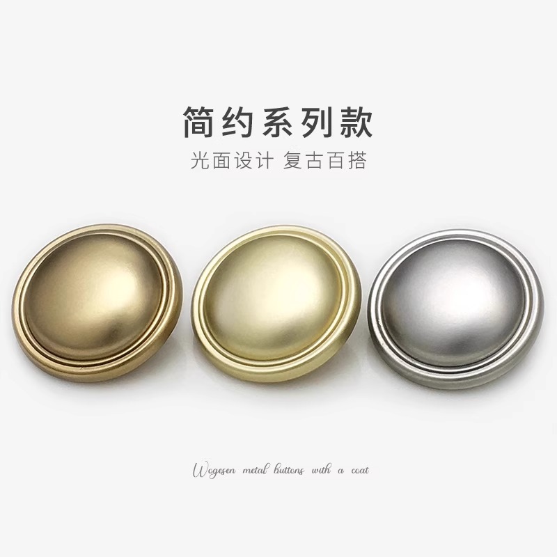 金属ボタンゴールド薄エッジマッシュルーム多用途ツイードコートスーツジャケット装飾バックルレザージャケットバックルアクセサリー