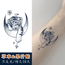 Little tiger juice tattoo sticker herbal waterproof lasting female ins wind wrist cute animal figure