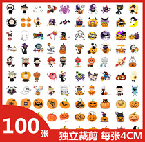 Halloween cartoon tattoo stickers Children waterproof tattoo face stickers Cute pumpkin skull stickers Small bat on the back of the hand