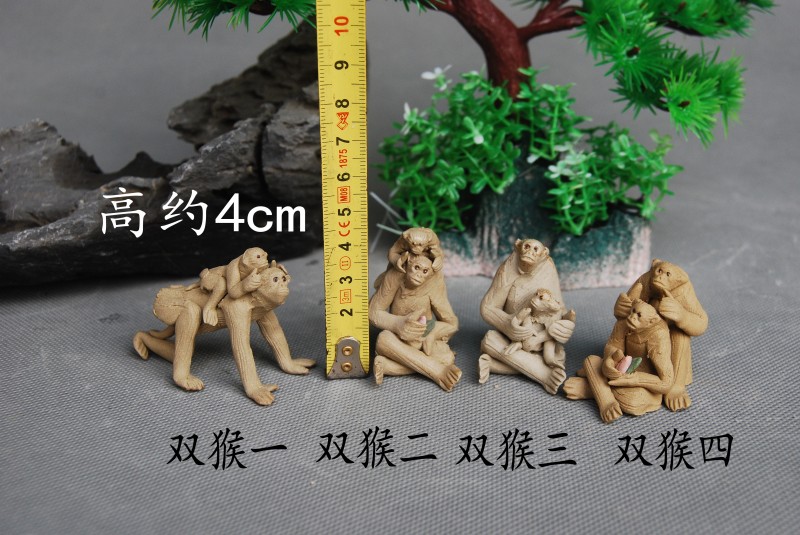 Zodiac khỉ dễ thương khỉ đôi khỉ thế giới động vật rockery bonsai trang trí thủ công đồ trang trí nhỏ - Trang trí nội thất trang trí nhà đẹp