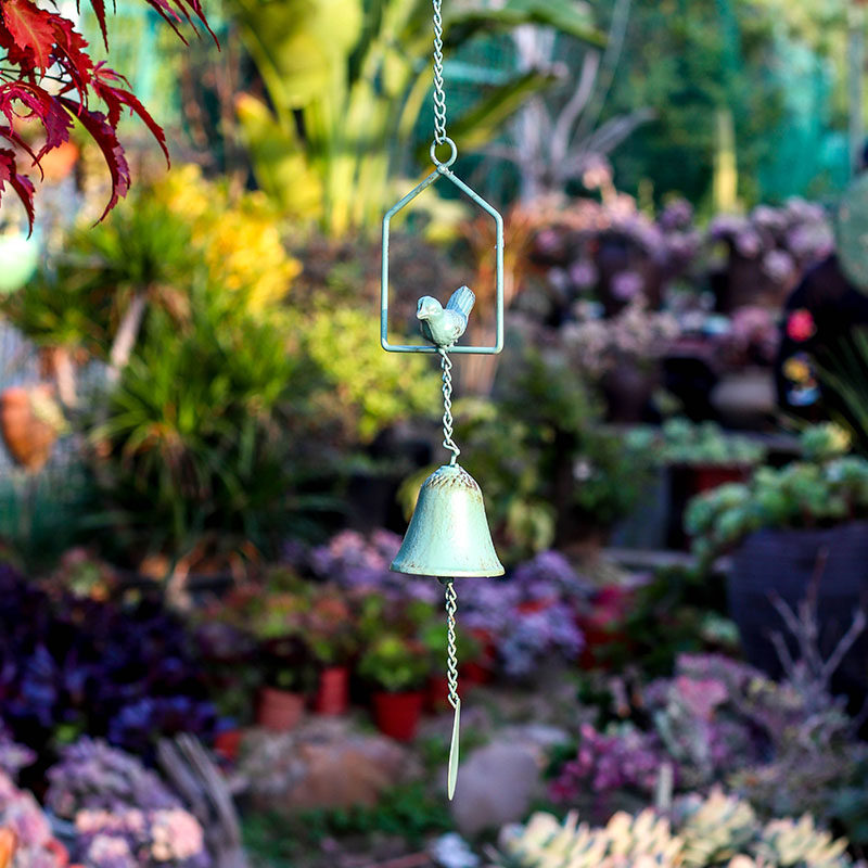 Ancient wind wind Suzuki Garden Suzuki Yard Bell Courtyard Outdoor Garden Nostalgia Hanging Accessories hanging pieces Decorative Wall Hanging Retro Iron Art Pendant-Taobao