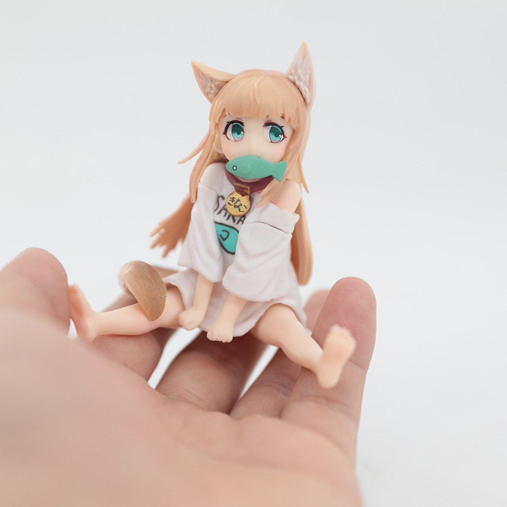 二次元桌宠手办黄豆粉可爱机箱手办潮玩