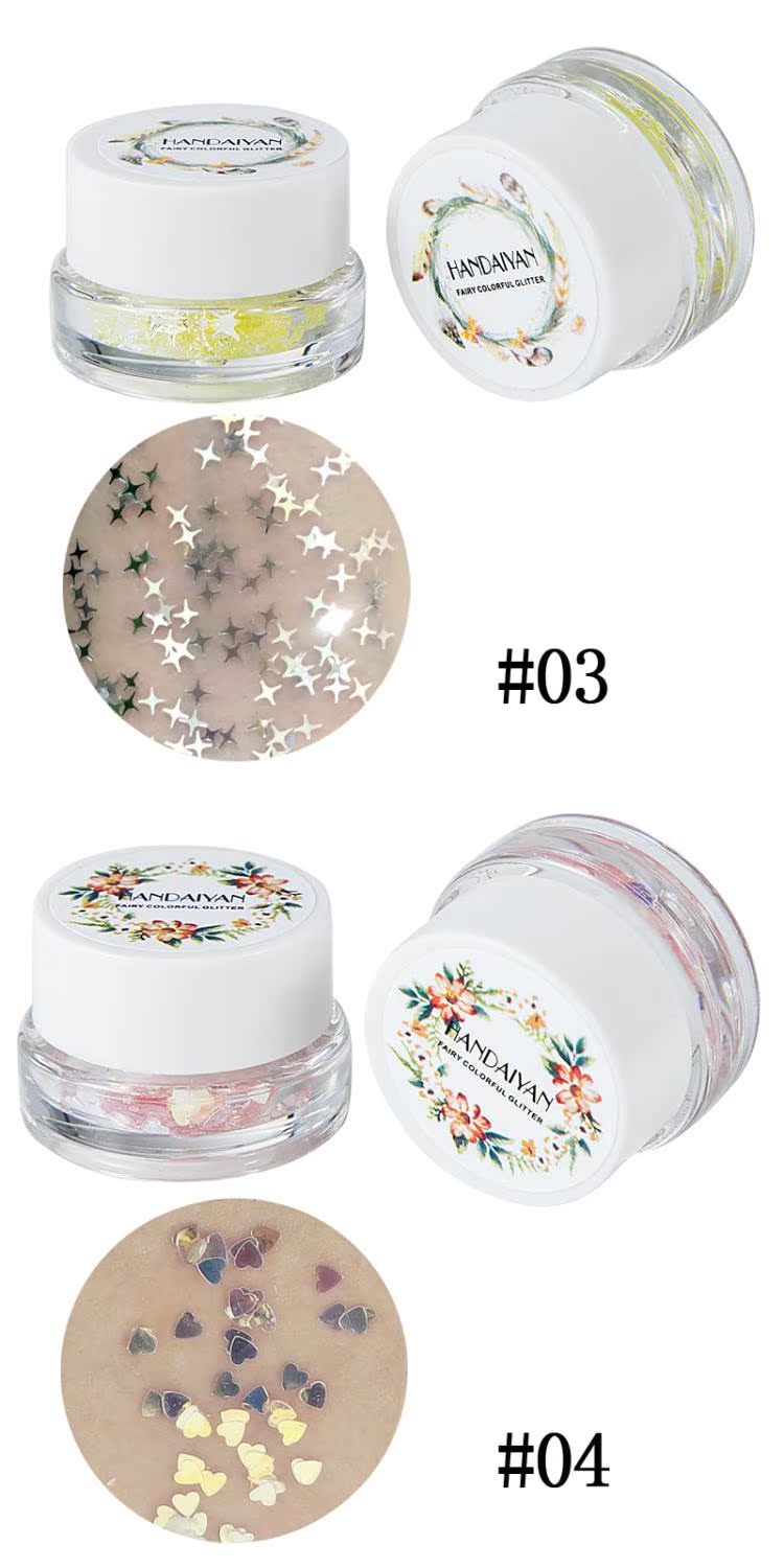 Cô gái trang điểm sequin elf bụi nàng tiên cá vảy gel bóng cao bóng mắt phim flash show trang điểm mặt Cao