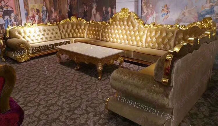 Customized wooden nightclub bombing high-end bar entertainment club KTV cabin new European-style U-shaped sofa combination