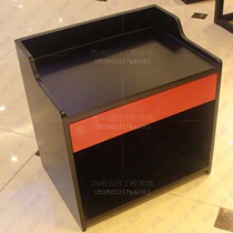 Custom black apartment hotel room bedside table single drawer hotel full furniture simple bedside table small cabinet bed