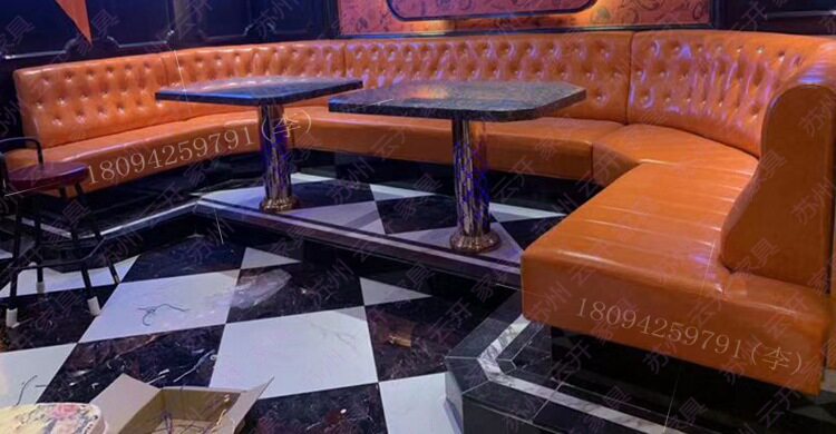 KTV box bar music dining room European-style American U-shaped L-shaped corner small sofa card seat coffee table table and chair combination
