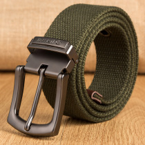 Tactical belt Unisex pin buckle belt Casual braided belt hole Korean version of overalls canvas military belt men