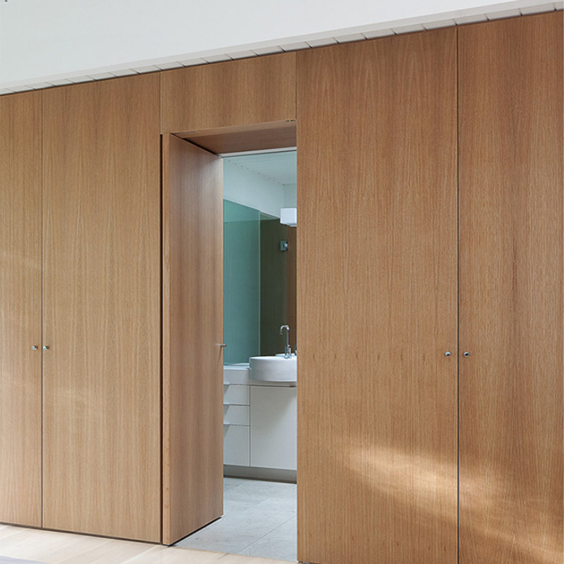 Solid wood invisible door indoor home living room bedroom concealed wall panel dark door room wood door solid wood composite door custom-made