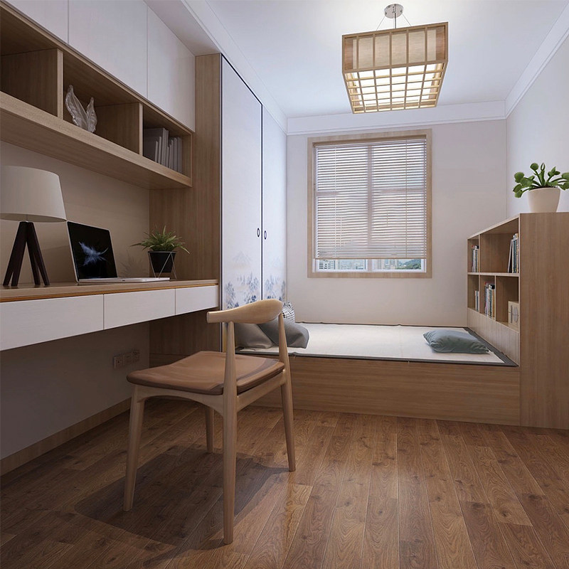 Children's room bedroom study tatami bed custom whole small family multi-functional all-in-one solid wood wardrobe desk