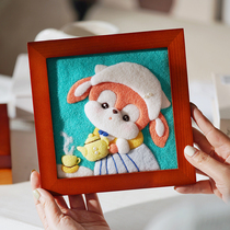 Wool Felt Poke Fun Artisanal Diy Material Bag Send Boyfriend New Hand Simple Making Home Couple Famous Painting Patterns