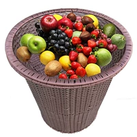 Найденная корзина круглого пояса 50*60 целый набор глубокого кофе