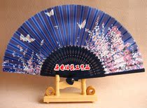 Japan Senior true silk fan COS fan restaurant cuisine hotel decoration and accessories Cherry Blossom Butterfly Multisection