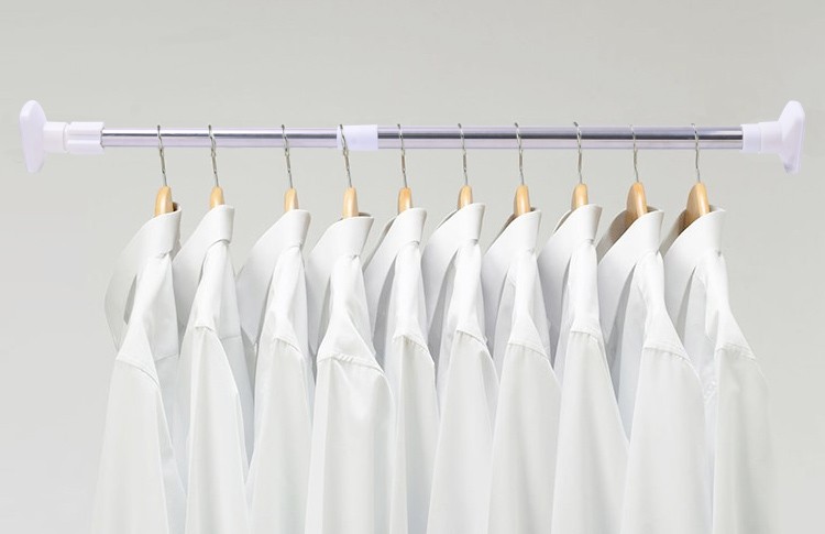 Free-Punch Telescopic Rod Stainless Steel Clothesline Curtain Telescopic Rod Wardrobe Balcony Bathroom Support Telescopic-Rod Bath