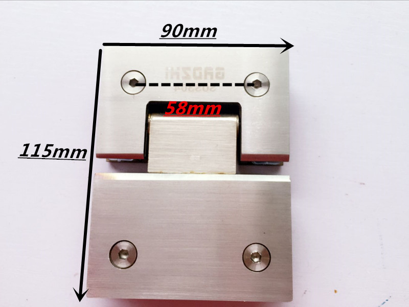 Stainless Steel Bathroom Clips Without Frame Glass Door Hinge Hinge shower room door 180-degree solid door clip glass clip-Taobao