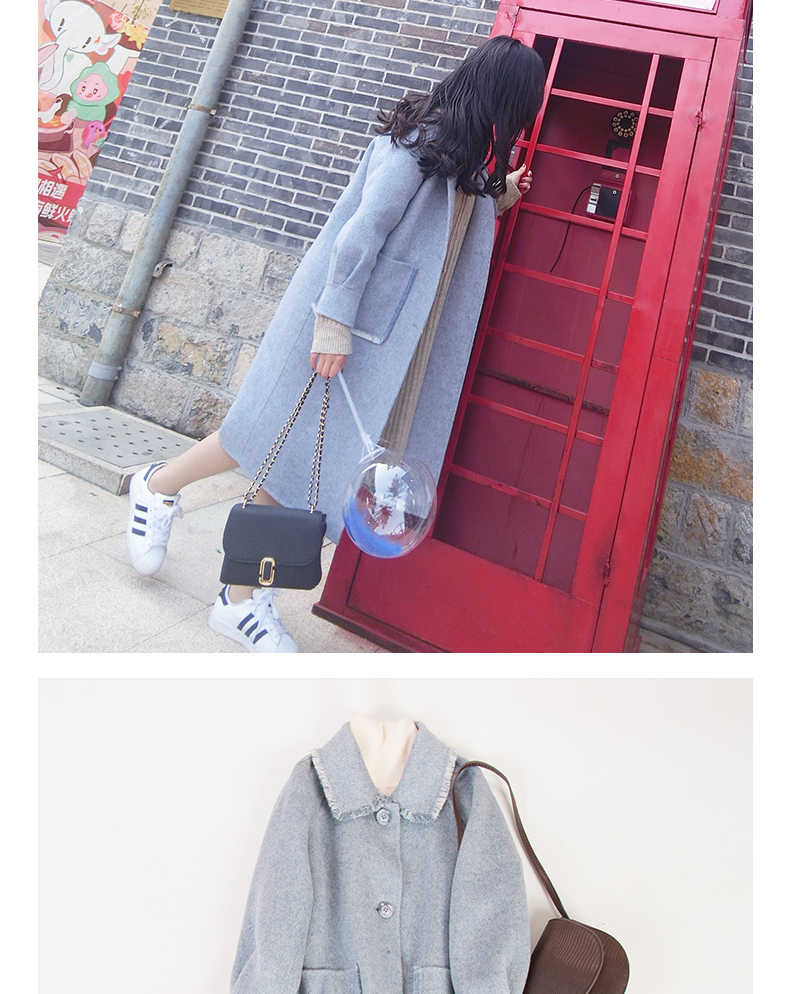 Mùa thu đông 2018 mới Thời trang Hàn Quốc áo khoác cashmere hai mặt nữ dài tay Áo len mỏng dài áo len cardigan