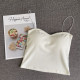 Summer short navel-baring camisole women's outer wear sexy tight-fitting beautiful back tube top with breast pads Internet celebrity bottoming top