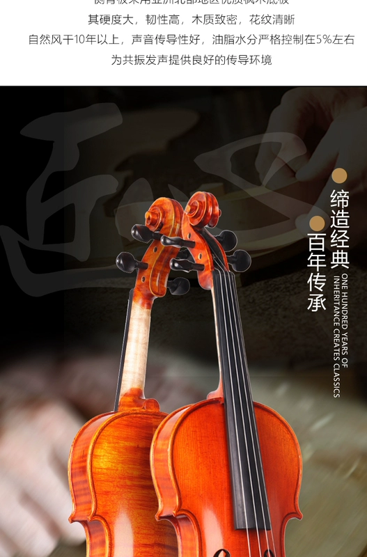 Ascott thủ công violin violin chơi phân loại trẻ em người lớn mới bắt đầu chơi nhạc cụ violin - Nhạc cụ phương Tây guitarbadon