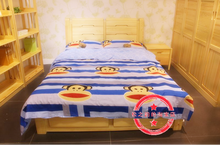 Trong tuyết tùng đồ nội thất thông A55 truy cập chính hãng mới giường đôi khung giường đơn hộp giường khung giường - Giường mẫu giường ngủ đẹp 2020