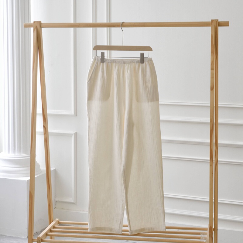 Organic Natural Colored Cotton, No Chemicals, No Dyeing, Unisex Wrinkled Wide-Leg Pants, Casual and Comfortable, Sweat-Absorbent and Breathable Baby Gauze Organic Natural Colored Cotton, No Chemicals, No Dyeing, Unisex Wrinkled Wide-Leg Pants, Casual and Comfortable, Sweat-Absorbent and Breathable Baby Gauze