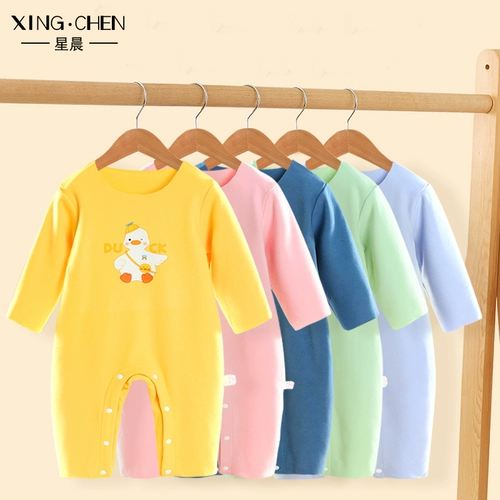 Детский осенний демисезонный удерживающий тепло комбинезон, пижама для девочек для новорожденных, нижнее белье для раннего возраста, пуховик