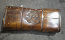 Antique miscellaneous collection Magenta Hongshan culture Liangzhu culture Old jade jade pillow Liangzhu Period ornaments