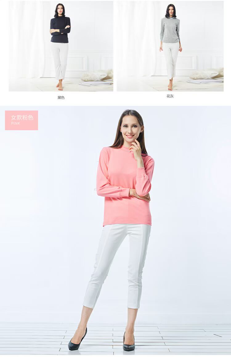Topnew / đồng bò nữ chải bông ngọn ấm áp cao nửa cổ áo cơ bản mẫu phụ nữ chạm đáy áo mùa thu đông VS033 quần áo giữ nhiệt nam