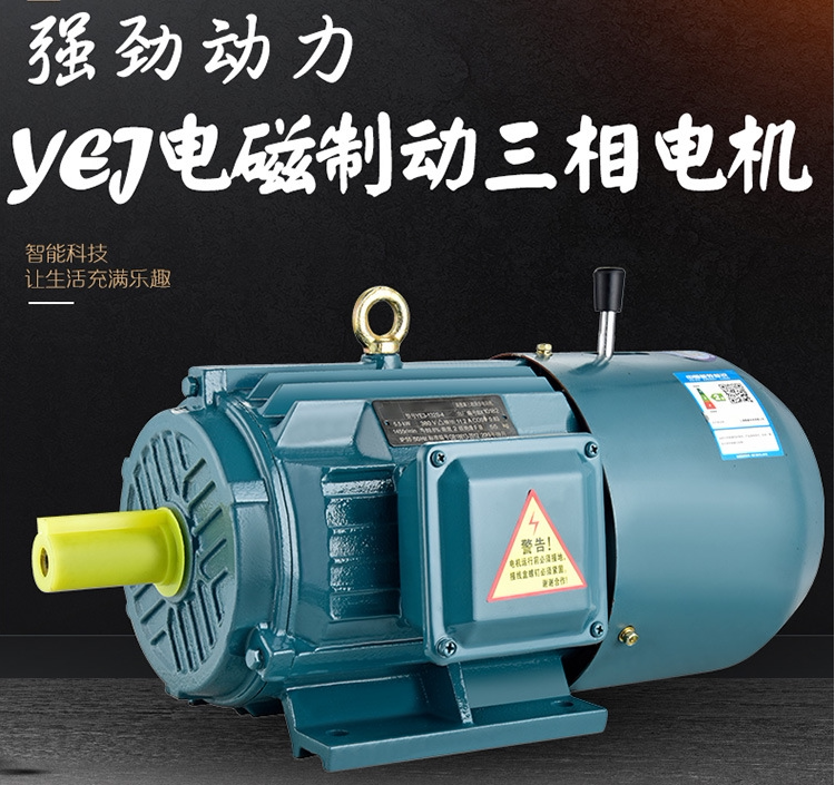 Brake motor YEJ8024 90S 90L 100L112M 132S M160L-4P brake copper wire motor