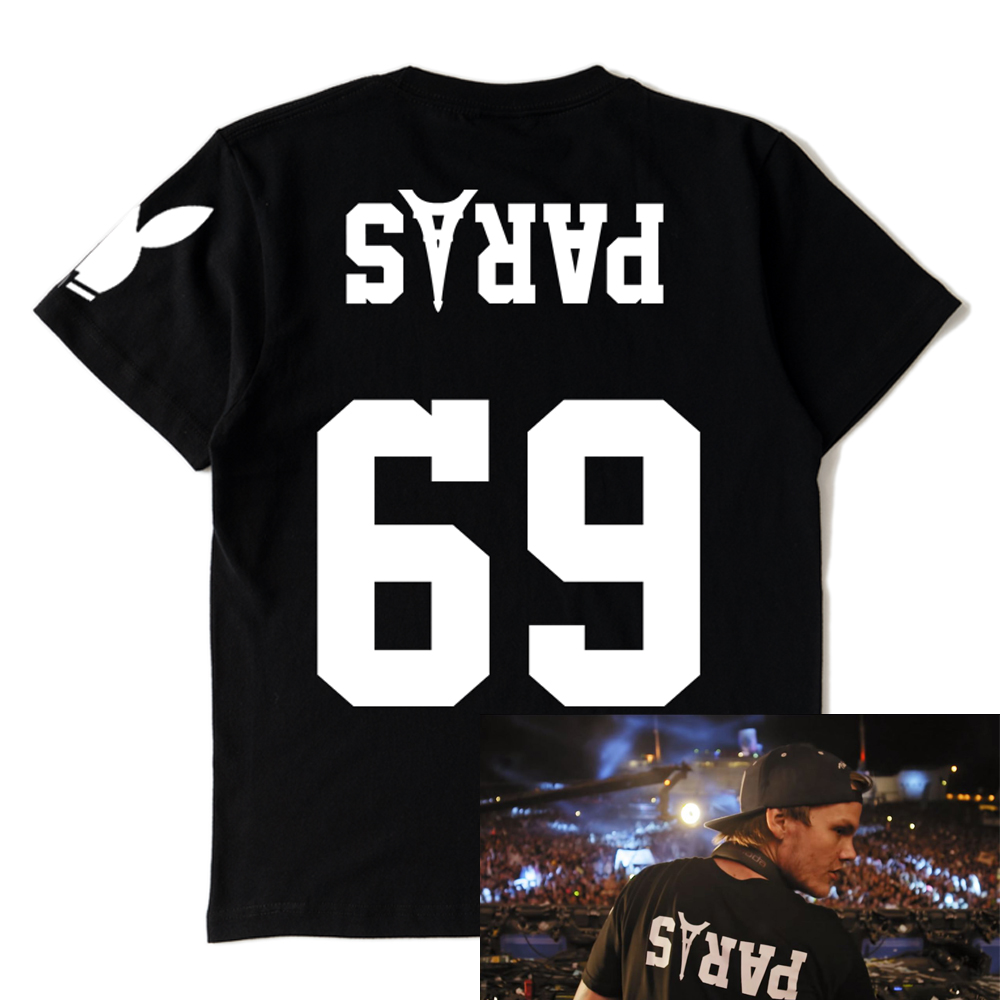 Avicii A God Tim Sos Paris 69 Paris Tower Tour with Re-engraved Peripheral Short-sleeved T-shirt