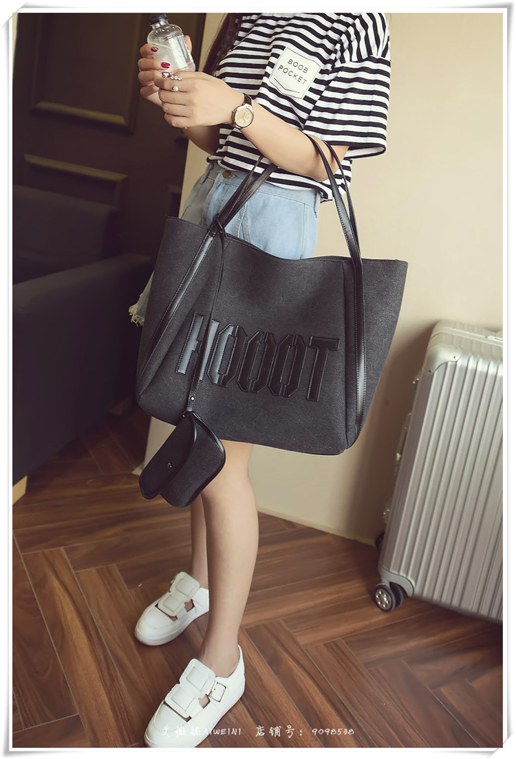 Túi nữ 2019 mới Hàn Quốc thời trang nghệ thuật vải canvas túi lớn túi hoang dã dung lượng lớn túi xách vai - Túi xách nữ túi đeo chéo nữ da mềm