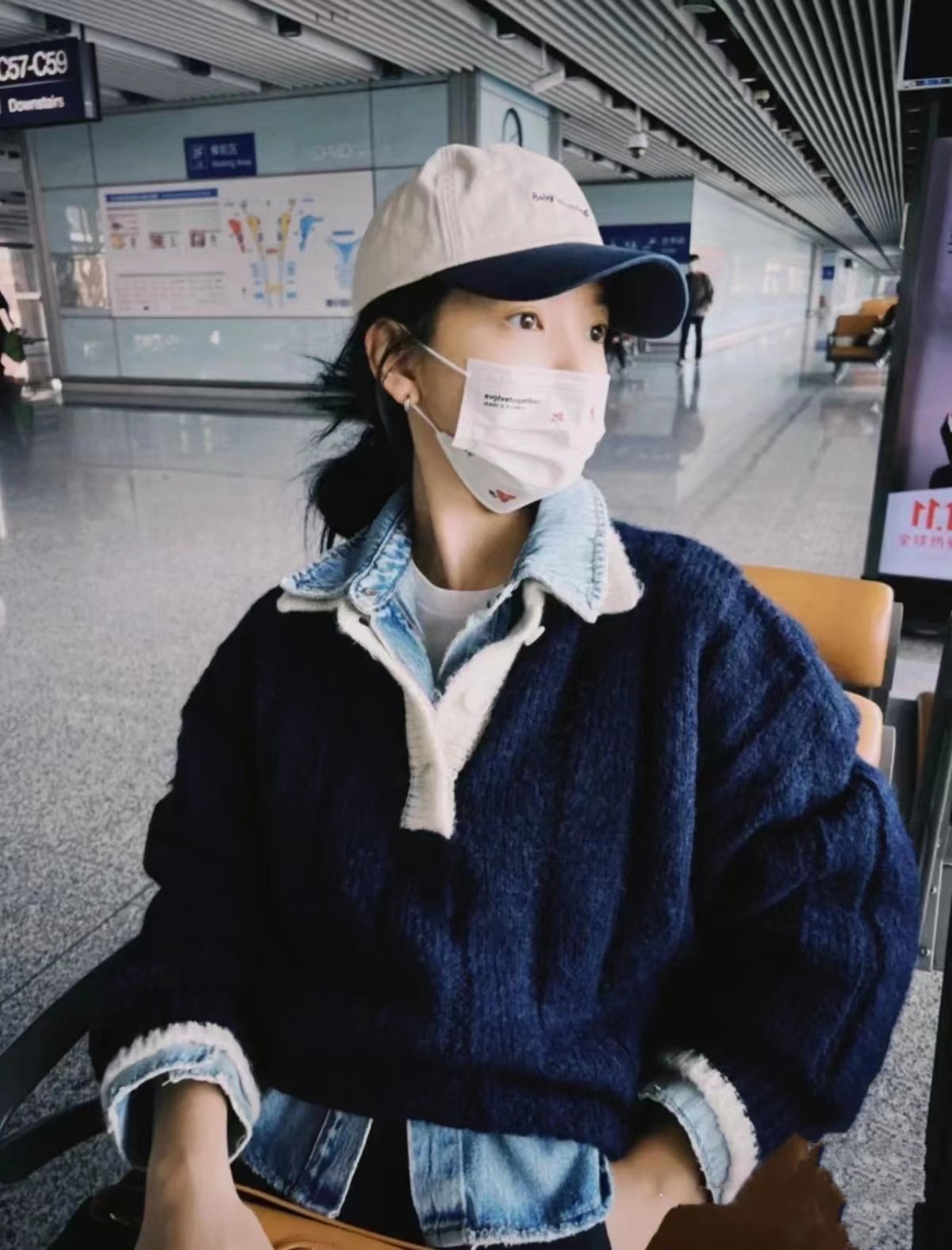 Spot First Rich high ji sensation polo sweater Lazy Wind loose needle weaselwear Vertical Pit Thread Casual South Korea Sweater