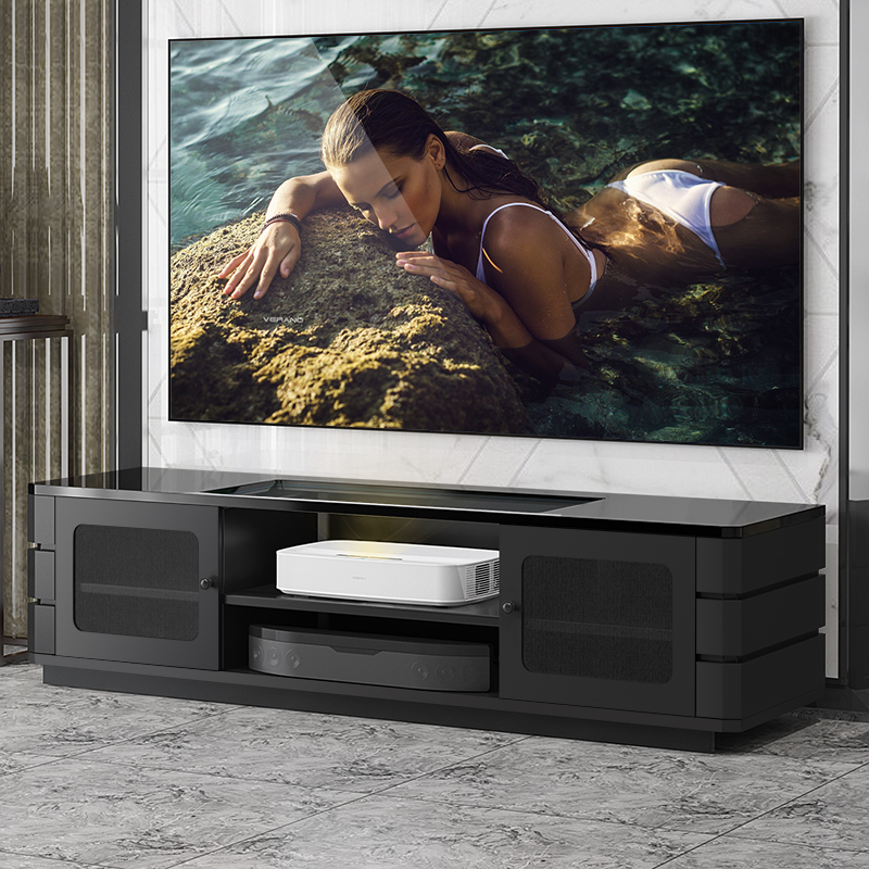 Tanlemek laser TV cabinet Cinema Equipment Utiliti Cabinet Laser Projector Short Charred Special Cabinet Sub