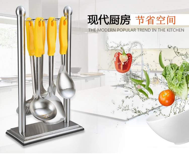 Kệ bếp bằng thép không gỉ kệ bếp kệ bộ đồ ăn kệ nấu ăn lưu trữ giá xẻng muỗng nồi xẻng khung giàn - Phòng bếp