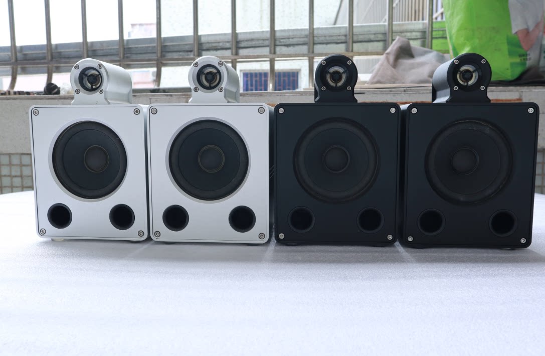 All aluminum alloy 4 inch classic aluminum alloy speaker CNC bookshelf speaker HIFI speaker