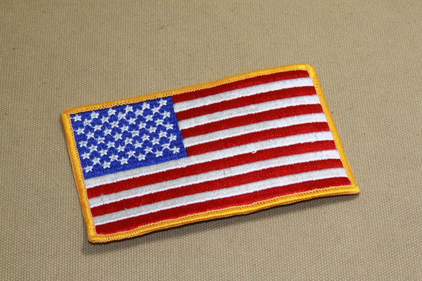 Large number American color embroidery flag arm chapter left arm (non magic sticker 12 8 x 7 8 cm)
