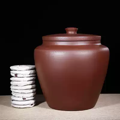 Large size Yixing raw ore purple sand tea can 80 cakes Pu'er large tank loose tea can White tea storage tank