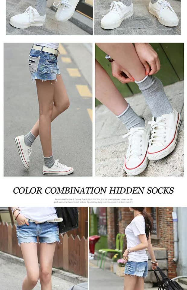 Vớ nữ Tất cotton màu kẹo Tất nữ quăn cuộn trong ống quần tất sinh viên tháng vớ vớ vớ mỏng bi tất đẹp