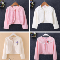 Girls Shawl Summer Skirt Childrens small Waistcoat Baby cotton Princess Jacket Thin Cardigan Western style
