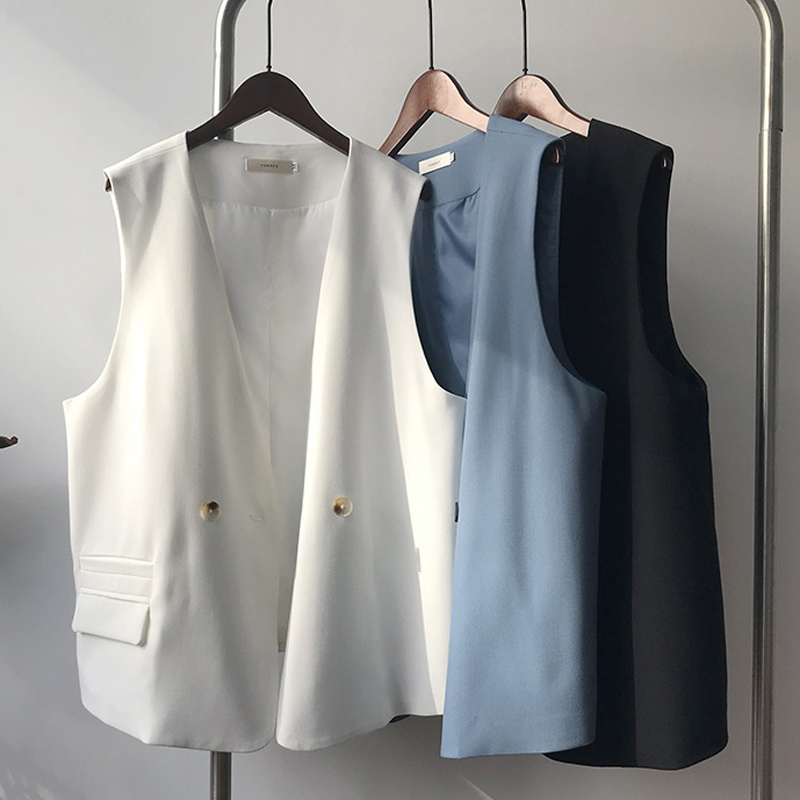 Sleeveless suit vest female 2020 Autumn New Korean version of Joker British style casual loose outside suit coat