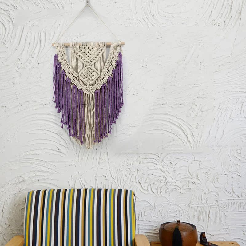 Đất nước Mỹ tấm thảm phóng túng tua rua dệt tay treo tường trang trí phòng khách phòng ngủ - Tapestry thảm treo tường decor	
