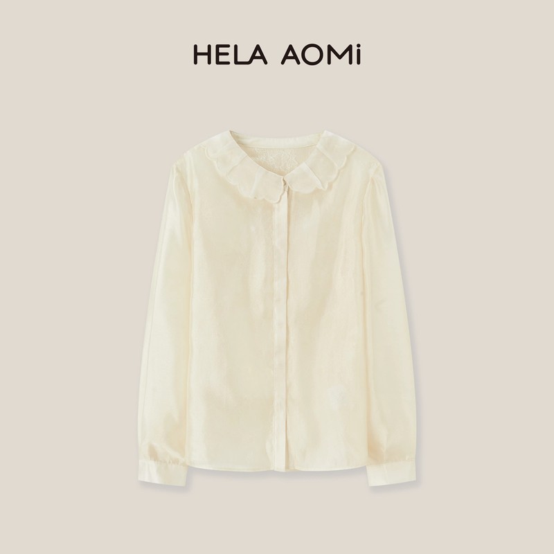 Qiu Yingying's 2026 New Textured Long-Sleeve Shirt for Women with a Three-Dimensional Petal Collar, Ruffled Lace, and Crochet Design Qiu Yingying's 2026 New Textured Long-Sleeve Shirt for Women with a Three-Dimensional Petal Collar, Ruffled Lace, and Crochet Design