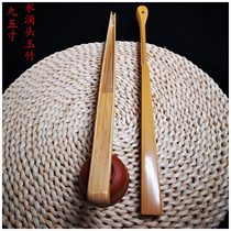 Jade Bamboo folding fan drop head 95 inch Picking Light Square Straight Square Text Playing Hand-painted Folding Fan Imitation Rohan Bamboo to send suwork fan surface