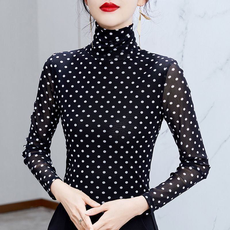 Lace Base Shirt for Women 2026 Autumn and Winter New Style Women's T-Shirt That Can Be Worn Inside or Outside, Stylish Fleece-Lined Mesh Top Lace Base Shirt for Women 2026 Autumn and Winter New Style Women's T-Shirt That Can Be Worn Inside or Outside, Stylish Fleece-Lined Mesh Top