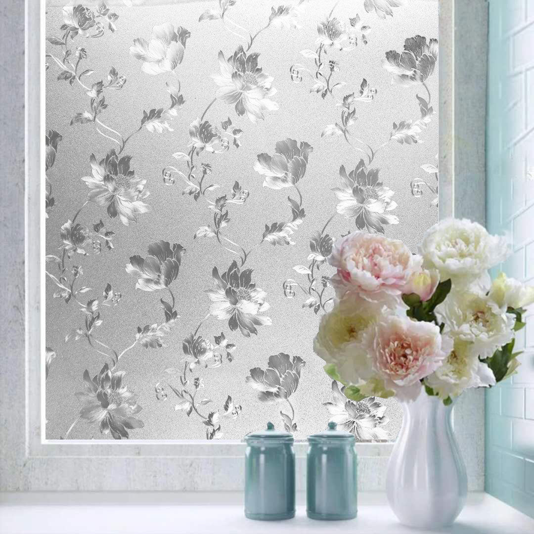 Electrostatic glue-free glass film powder room bathroom opaque anti-privacy balcony window glass sticker