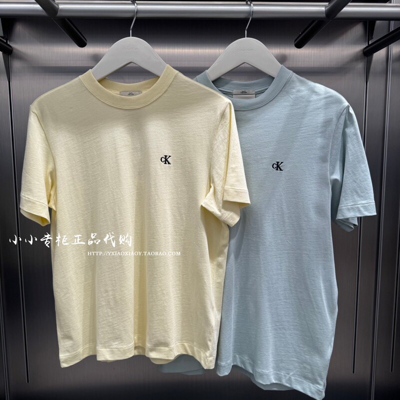 Ck Jeans Genuine Product from the Store 2026 Spring/Summer New Men's Casual Embroidered Pure Cotton Short-Sleeve T-Shirt 4Rc275G