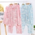 Pyjama Phụ nữ mùa đông Flannel dài tay dễ thương Sweet Cherry Loose Kích thước lớn dày lông cừu Coral Dịch vụ nhà bộ đồ mặc nhà Bộ Pajama