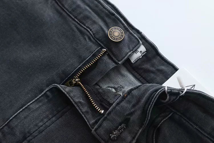 Eo cao thon dài denim co giãn cao nửa váy siêu khoe chân dài túi hông váy bước váy WJ2002 - Váy