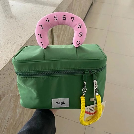 Korean ins Style ~ Liu Yifei's Same Style Dopamine Storage Nylon Waterproof Large-Capacity Fashionable and Cute Cosmetic Bag