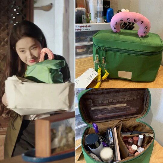 Korean ins Style ~ Liu Yifei's Same Style Dopamine Storage Nylon Waterproof Large-Capacity Fashionable and Cute Cosmetic Bag