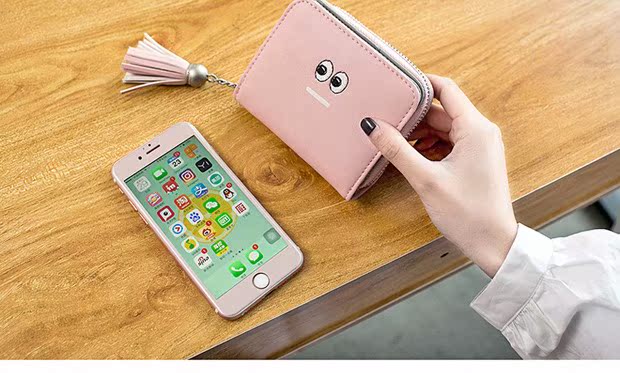 Ví nữ ngắn đoạn nhỏ tươi gấp 2018 phiên bản tiếng Hàn mới của ví cá tính thủy triều ví sinh viên đơn giản đa chức năng ví dài