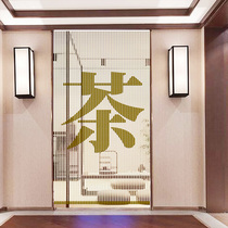  Professional door curtain factory tea room bead curtain watch recording and broadcasting selection can be set any pattern size solid wood crystal can be made